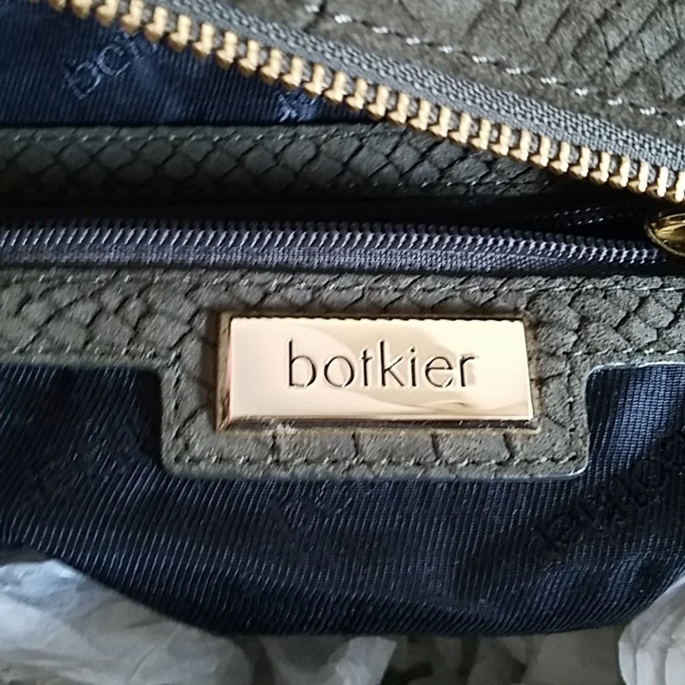 Botkier Misha Satchel snake embossing olive